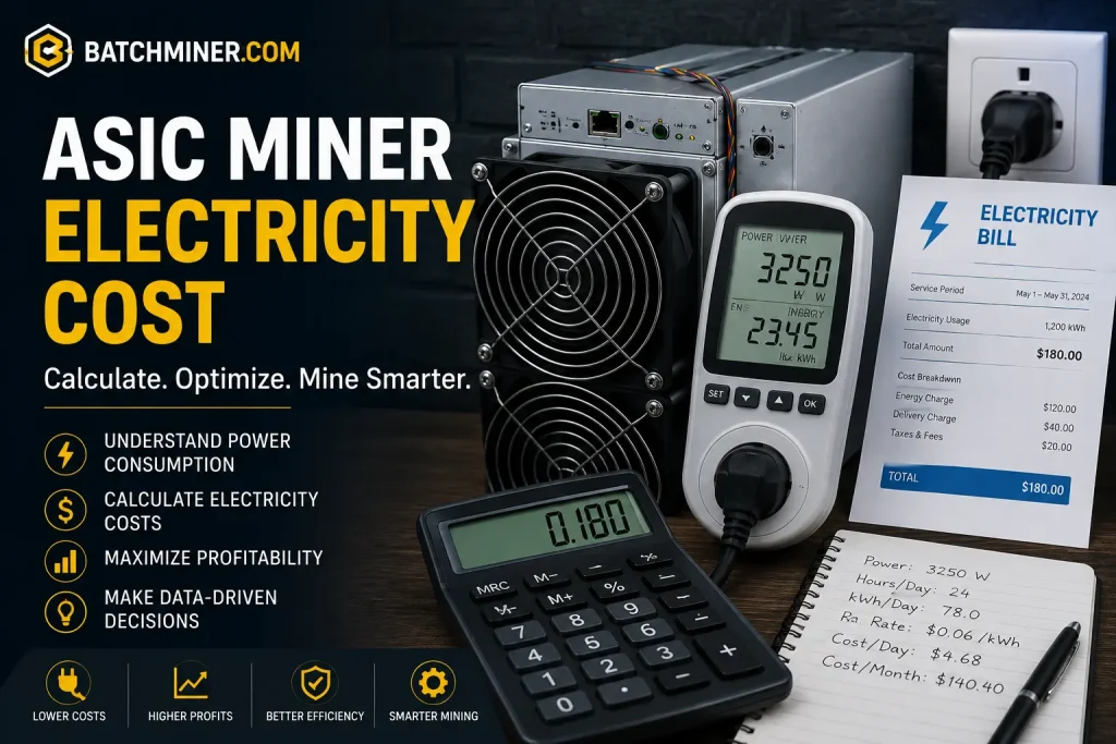 ASIC Miner Electricity Cost: The 2026 Breakdown by Model