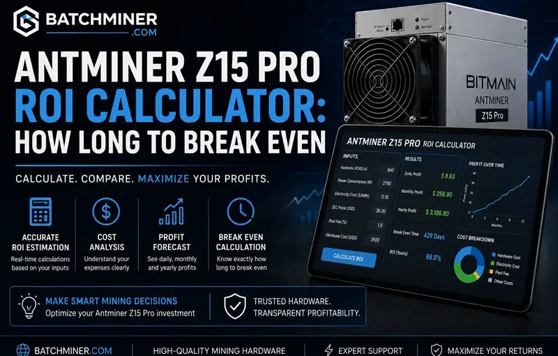 Antminer Z15 Pro ROI Calculator