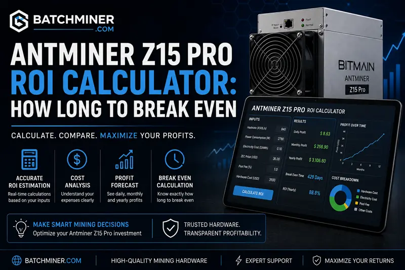 Antminer Z15 Pro ROI Calculator